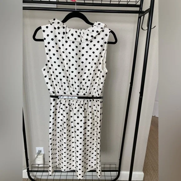 Kate Spade Silk Polka Dot Sleeveless Dress - Picture 2 of 5